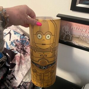 C-3PO Star Wars Cylindrical Canister - Gold Graphic